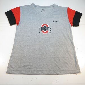 OHIO STATE BUCKEYES FOOTBALL NIKE DRI FIT UNIVERSITY TEAM GEAR T SHIRT Womens S